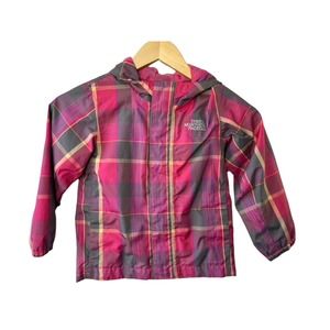 The North Face Pink Plaid Hyvent Windbreaker Jacket Girl's Size 4T